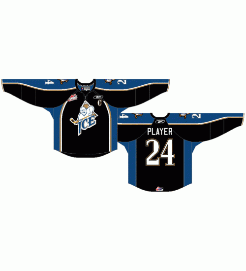 Custom WHL Kootenay Ice 2009-Pres Road Hockey Jersey Black